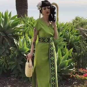 Chartreuse Boulevard Nights Pago Pago Maxi Dress